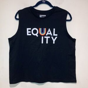 Pride Black Equality Tank Top Large NWOT